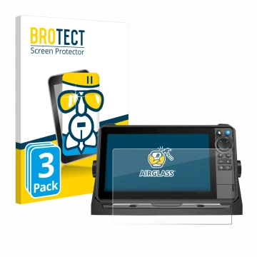 Parte frontale di una confezione del prodotto con il logo del marchio BROTECT. Accanto è raffigurato il dispositivo Lowrance H