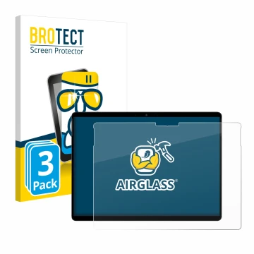 Parte frontale di una confezione del prodotto con il logo del marchio BROTECT. Accanto è raffigurato il dispositivo Chuwi Hi10