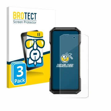 Parte frontale di una confezione del prodotto con il logo del marchio BROTECT. Accanto è raffigurato il dispositivo Ulefone Ar