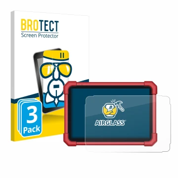 Parte frontale di una confezione del prodotto con il logo del marchio BROTECT. Accanto è raffigurato il dispositivo Launch X-4
