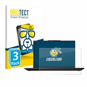 Parte frontale di una confezione del prodotto con il logo del marchio BROTECT. Accanto è raffigurato il dispositivo Lenovo Thi