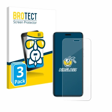 Parte frontale di una confezione del prodotto con il logo del marchio BROTECT. Accanto è raffigurato il dispositivo Honor Magi