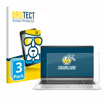 Parte frontale di una confezione del prodotto con il logo del marchio BROTECT. Accanto è raffigurato il dispositivo HP EliteBo