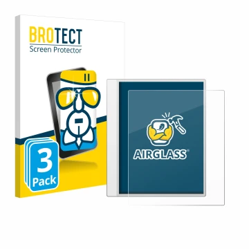 Parte frontale di una confezione del prodotto con il logo del marchio BROTECT. Accanto è raffigurato il dispositivo Boox Note 