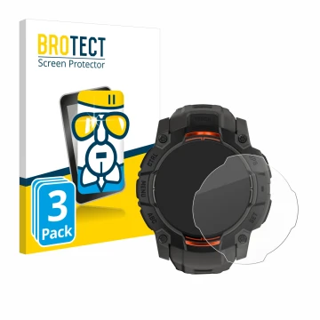 Parte frontale di una confezione del prodotto con il logo del marchio BROTECT. Accanto è raffigurato il dispositivo Garmin Ins