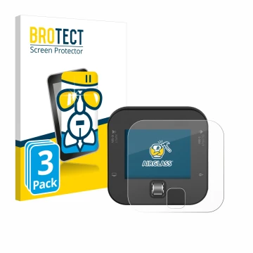 Parte frontale di una confezione del prodotto con il logo del marchio BROTECT. Accanto è raffigurato il dispositivo ISDT Q6 Re