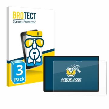 Parte frontale di una confezione del prodotto con il logo del marchio BROTECT. Accanto è raffigurato il dispositivo Lenovo Yog