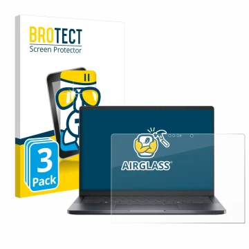 Parte frontale di una confezione del prodotto con il logo del marchio BROTECT. Accanto è raffigurato il dispositivo Dell Pro 1