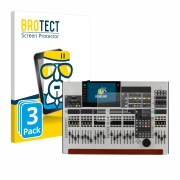 Parte frontale di una confezione del prodotto con il logo del marchio BROTECT. Accanto è raffigurato il dispositivo Behringer 