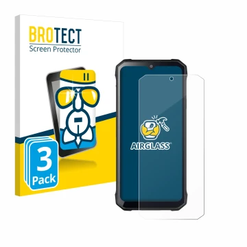 Parte frontale di una confezione del prodotto con il logo del marchio BROTECT. Accanto è raffigurato il dispositivo Hotwav T7S