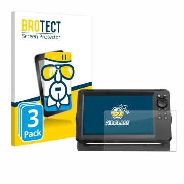 Parte frontale di una confezione del prodotto con il logo del marchio BROTECT. Accanto è raffigurato il dispositivo Lowrance E