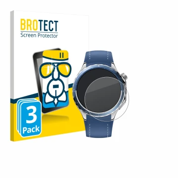 Parte frontale di una confezione del prodotto con il logo del marchio BROTECT. Accanto è raffigurato il dispositivo Oppo Watch