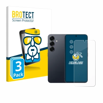 Parte frontale di una confezione del prodotto con il logo del marchio BROTECT. Accanto è raffigurato il dispositivo Samsung Ga