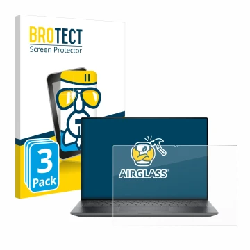 Parte frontale di una confezione del prodotto con il logo del marchio BROTECT. Accanto è raffigurato il dispositivo Dell Preci