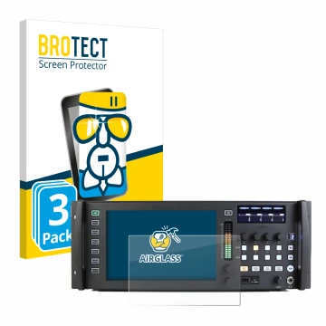 Parte frontale di una confezione del prodotto con il logo del marchio BROTECT. Accanto è raffigurato il dispositivo Behringer 