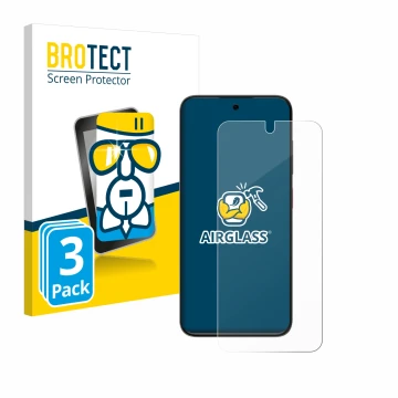 Parte frontale di una confezione del prodotto con il logo del marchio BROTECT. Accanto è raffigurato il dispositivo ZTE Blade 