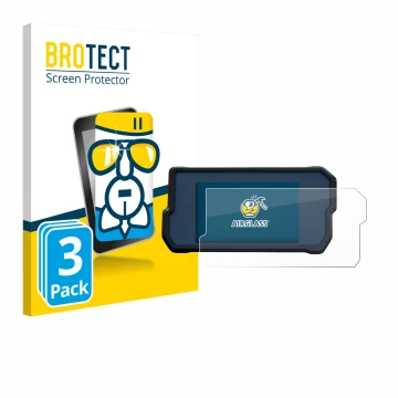 Parte frontale di una confezione del prodotto con il logo del marchio BROTECT. Accanto è raffigurato il dispositivo KTM 390 / 