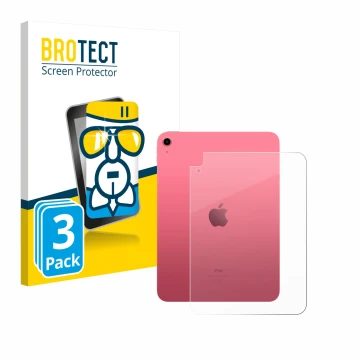 Parte frontale di una confezione del prodotto con il logo del marchio BROTECT. Accanto è raffigurato il dispositivo Apple iPad