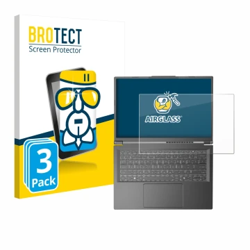 Parte frontale di una confezione del prodotto con il logo del marchio BROTECT. Accanto è raffigurato il dispositivo Acer Aspir