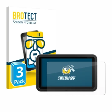 Parte frontale di una confezione del prodotto con il logo del marchio BROTECT. Accanto è raffigurato il dispositivo Atomos Shi