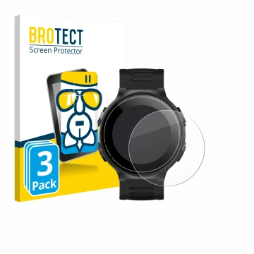 Parte frontale di una confezione del prodotto con il logo del marchio BROTECT. Accanto è raffigurato il dispositivo Kiprun GPS