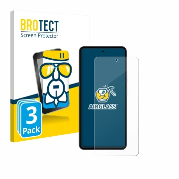 Parte frontale di una confezione del prodotto con il logo del marchio BROTECT. Accanto è raffigurato il dispositivo realme 14 