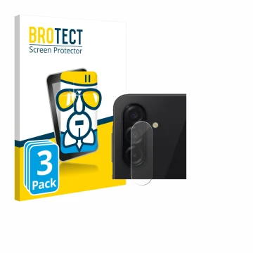 Parte frontale di una confezione del prodotto con il logo del marchio BROTECT. Accanto è raffigurato il dispositivo Samsung Ga