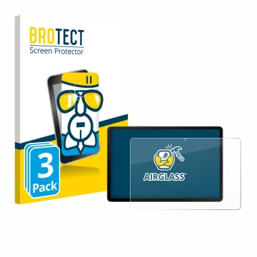 Parte frontale di una confezione del prodotto con il logo del marchio BROTECT. Accanto è raffigurato il dispositivo Samsung Ga