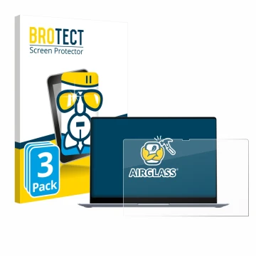 Parte frontale di una confezione del prodotto con il logo del marchio BROTECT. Accanto è raffigurato il dispositivo Samsung Ga