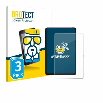 Parte frontale di una confezione del prodotto con il logo del marchio BROTECT. Accanto è raffigurato il dispositivo Xiaomi POC