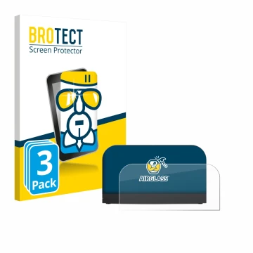 Parte frontale di una confezione del prodotto con il logo del marchio BROTECT. Accanto è raffigurato il dispositivo Nintendo S