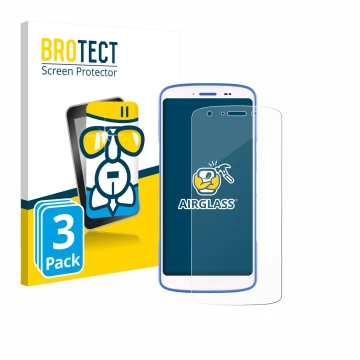 Parte frontale di una confezione del prodotto con il logo del marchio BROTECT. Accanto è raffigurato il dispositivo Zebra HC 2