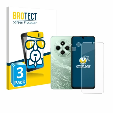 Parte frontale di una confezione del prodotto con il logo del marchio BROTECT. Accanto è raffigurato il dispositivo Xiaomi Poc