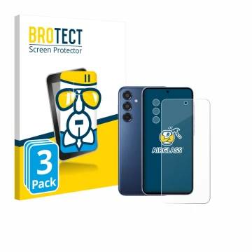 Parte frontale di una confezione del prodotto con il logo del marchio BROTECT. Accanto è raffigurato il dispositivo Samsung Ga