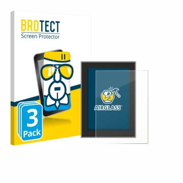 Parte frontale di una confezione del prodotto con il logo del marchio BROTECT. Accanto è raffigurato il dispositivo Volvo S90 