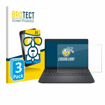 Parte frontale di una confezione del prodotto con il logo del marchio BROTECT. Accanto è raffigurato il dispositivo Dell Pro M