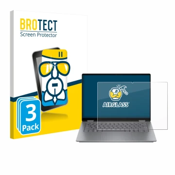 Parte frontale di una confezione del prodotto con il logo del marchio BROTECT. Accanto è raffigurato il dispositivo HP OmniBoo