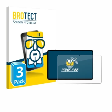 Parte frontale di una confezione del prodotto con il logo del marchio BROTECT. Accanto è raffigurato il dispositivo Nubia Pad 