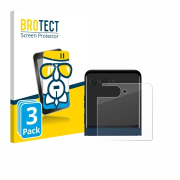 Parte frontale di una confezione del prodotto con il logo del marchio BROTECT. Accanto è raffigurato il dispositivo Motorola R