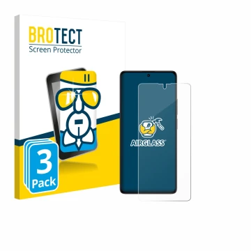 Parte frontale di una confezione del prodotto con il logo del marchio BROTECT. Accanto è raffigurato il dispositivo Xiaomi Poc