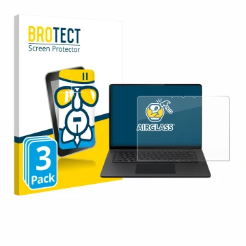 Parte frontale di una confezione del prodotto con il logo del marchio BROTECT. Accanto è raffigurato il dispositivo Microsoft 