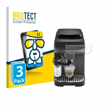 Parte frontale di una confezione del prodotto con il logo del marchio BROTECT. Accanto è raffigurato il dispositivo DeLonghi M