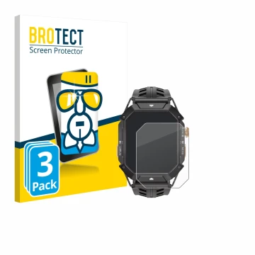 Parte frontale di una confezione del prodotto con il logo del marchio BROTECT. Accanto è raffigurato il dispositivo Oukitel BT