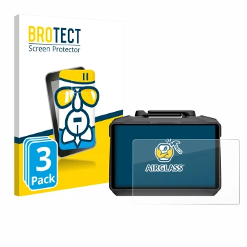 Parte frontale di una confezione del prodotto con il logo del marchio BROTECT. Accanto è raffigurato il dispositivo DJI RC Pro