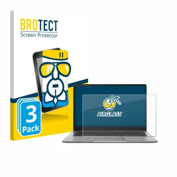 Parte frontale di una confezione del prodotto con il logo del marchio BROTECT. Accanto è raffigurato il dispositivo ASUS Exper