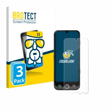 Parte frontale di una confezione del prodotto con il logo del marchio BROTECT. Accanto è raffigurato il dispositivo Doro Auror