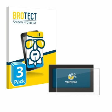 Parte frontale di una confezione del prodotto con il logo del marchio BROTECT. Accanto è raffigurato il dispositivo Headrush F