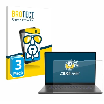 Parte frontale di una confezione del prodotto con il logo del marchio BROTECT. Accanto è raffigurato il dispositivo ASUS ROG Z