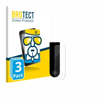 Parte frontale di una confezione del prodotto con il logo del marchio BROTECT. Accanto è raffigurato il dispositivo Xiaomi Ele