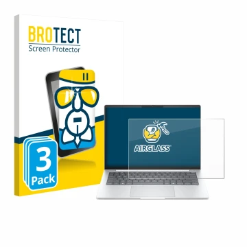 Parte frontale di una confezione del prodotto con il logo del marchio BROTECT. Accanto è raffigurato il dispositivo HP EliteBo